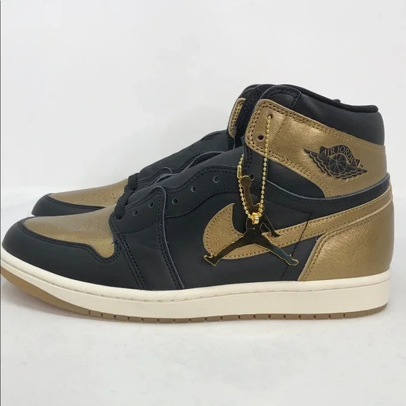 Nike Air Jordan 1 Retro High OG Black Metallic Gold D5485-071 - Size 10